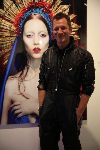Thierry-Maxime Loriot standing by Miles Aldridge, Immaculate No. 3, Photo by Tina Wong Photography