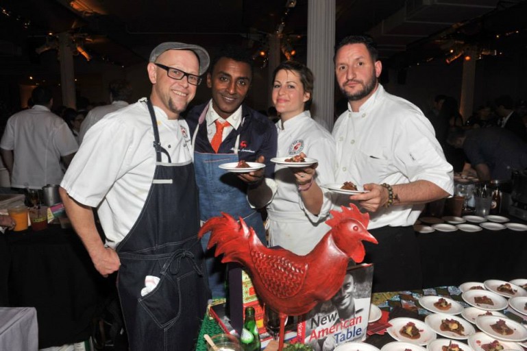 Chef Marcus Samuelsson and his team from Red Rooster Harlem, Photo Courtesy of City Harvest