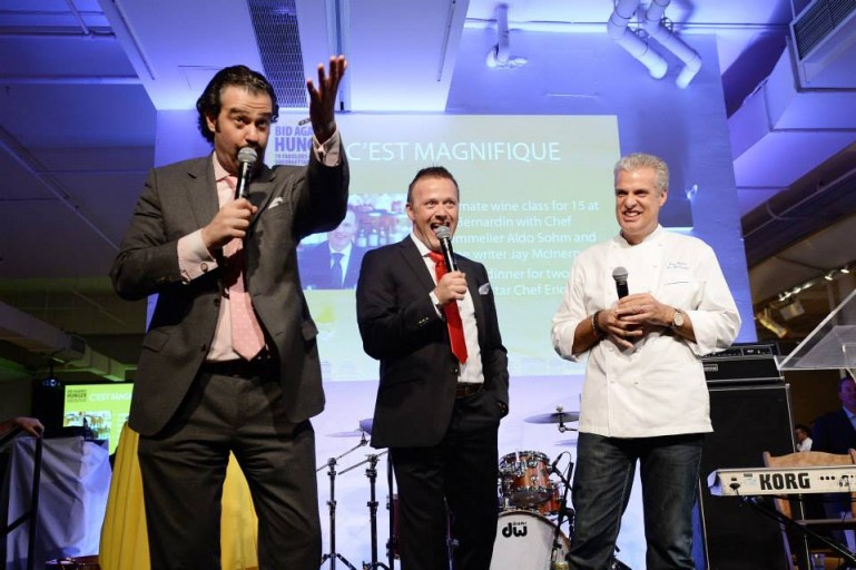 Aldo Sohm and Eric Ripert during the Live Auction, Photo Courtesy of City Harvest