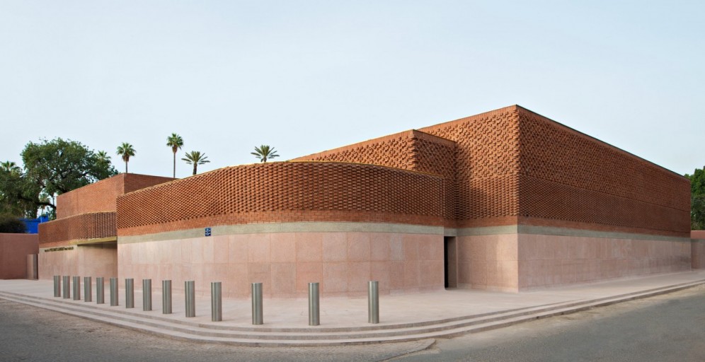 Musée Yves Saint Laurent Marrakech Façade, Fondation Jardin Majorelle © Nicolas Mathéus