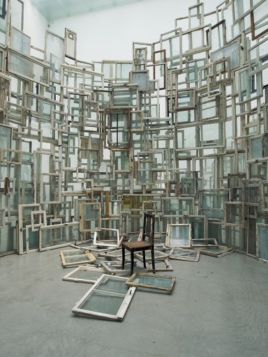 A Room of Memory, 2009 Installation: old wooden windows, chair 21st Century Museum of Contemporary Art, Kanazawa, Japan Photo by Sunhi Mang © ARS, New York, 2020 and the artist
