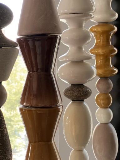 Detail, Abacus Screen, Hudson Street, Glazed Ceramic, 2022
