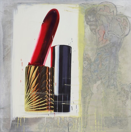 Marilyn Minter (American, b. 1948). Rouge Baiser, 1994. Enamel on metal, 48 x 48 in. (121.9 x 121.9 cm). Courtesy of the artist and Salon 94, New York