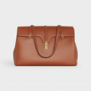 LARGE SOFT 16 BAG IN SMOOTH CALFSKIN/ TAN COLOUR 